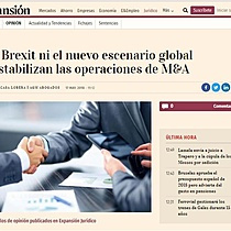 Ni el Brexit ni el nuevo escenario global desestabilizan las operaciones de M&A